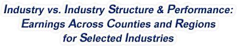 Montana - Industry vs. Industry Structure & Performance: Earnings Across Counties and Regions for Selected Industries